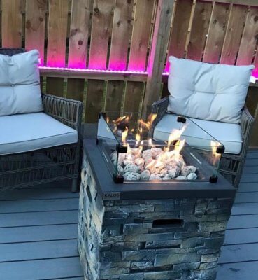 Fire Pit on Decking